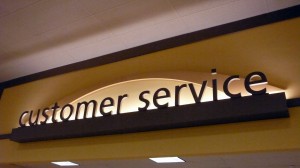 customer service sign